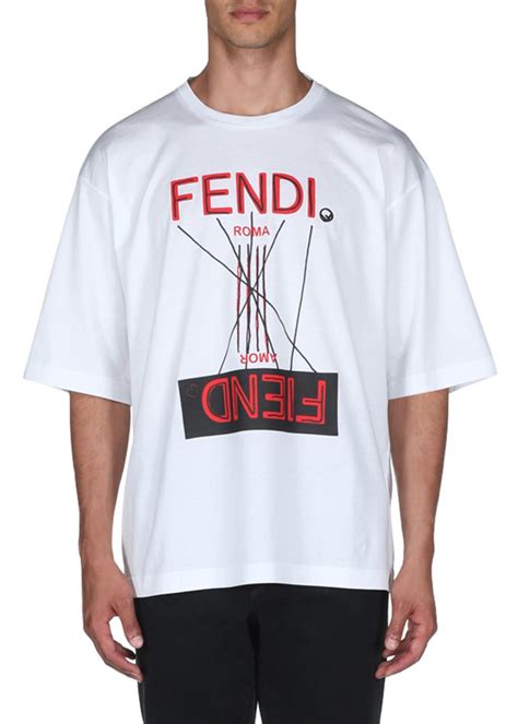 black and white fendi shirt|fendi fiend t shirt.